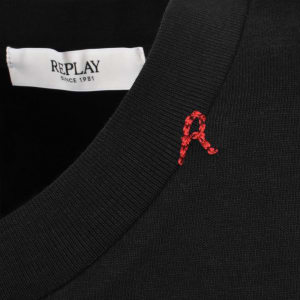 Image number 4 for Replay Logo T Shirt Black
