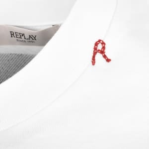 Image number 4 for Replay Logo T Shirt White