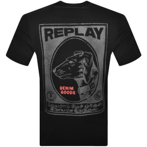 Image number 5 for Replay Logo T Shirt Black