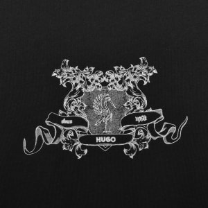 Image number 4 for HUGO Duarms Crew Neck T Shirt Black