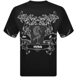 Image number 5 for HUGO Duarms Crew Neck T Shirt Black