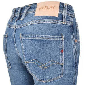 Image number 4 for Replay Anbass Slim Fit Jeans Blue