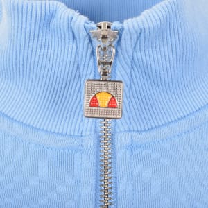 Image number 5 for Ellesse Pelegrini Quarter Zip Sweatshirt Blue