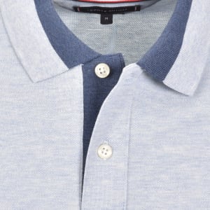 Image number 5 for Tommy Hilfiger Contrast Collar Polo Blue Heather