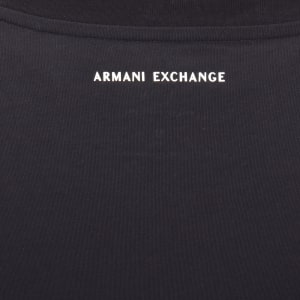 Image number 4 for Armani Exchange Crew Neck Logo T Shirt Navy