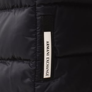 Image number 5 for Armani Exchange Hooded Down Jacket Navy