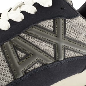 Image number 4 for Armani Exchange Logo Trainers Navy