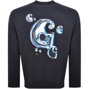 Image number 5 for Carhartt WIP Solar Chrome Sweatshirt Navy