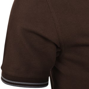 Image number 5 for Fred Perry Twin Tipped Polo T Shirt Brown