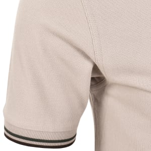 Image number 5 for Fred Perry Twin Tipped Polo T Shirt Beige