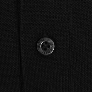 Image number 4 for Fred Perry Tartan Collar Polo T Shirt Black