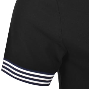 Image number 4 for Fred Perry Striped Cuff T Shirt Black