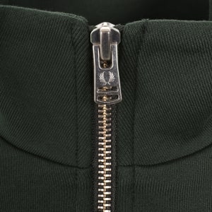 Image number 5 for Fred Perry Half Zip Sweatshirt Court Green