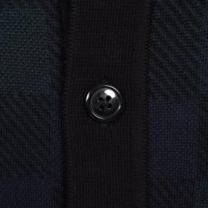 Image number 4 for Fred Perry Tartan Knit Polo T Shirt Black