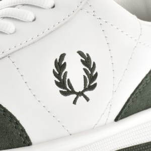Image number 4 for Fred Perry B11 Trainers White And Green