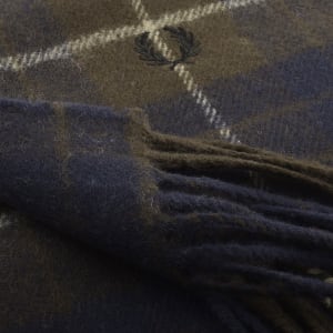 Image number 4 for Fred Perry Lambswool Tartan Scarf Brown