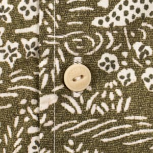 Image number 4 for Replay Patterned Long Sleeved Shirt Army Green