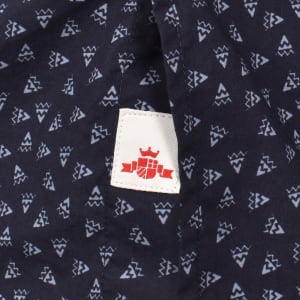 Image number 5 for Replay Patterned Long Sleeved Shirt Blue