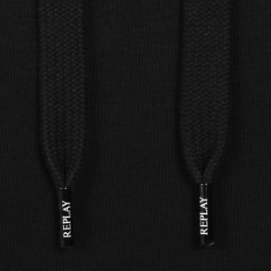 Image number 4 for Replay Fleece Hoodie Black