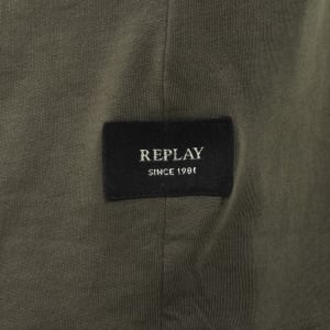 Image number 4 for Replay Logo T Shirt Mud Grey