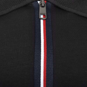 Image number 4 for Tommy Hilfiger Interlock Zip Polo T Shirt Black