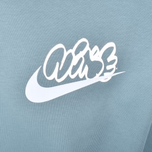 Image number 4 for Nike Solo Swoosh Hoodie Smokey Blue