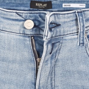 Image number 5 for Replay Grover Light Wash Jeans Blue
