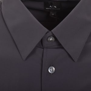 Image number 4 for Armani Exchange Short Sleeve Shirt Navy