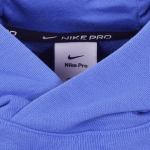 Image number 4 for Nike Pro Midlayer Hoodie Blue