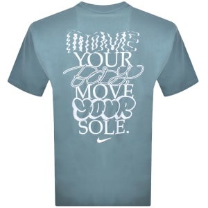 Image number 5 for Nike Solo Swoosh T Shirt Blue