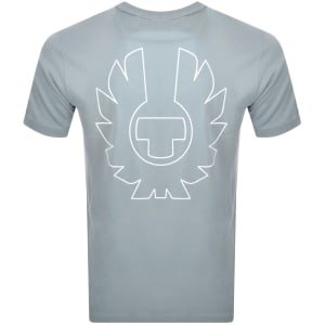 Image number 5 for Belstaff Relaxed Fit Border T Shirt Quarry Blue