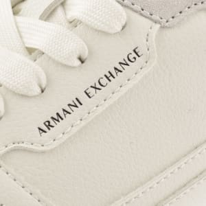 Image number 4 for Armani Exchange Logo Trainers White