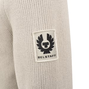 Image number 4 for Belstaff Commander Quarter Zip Jumper Cream