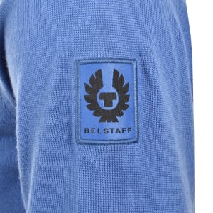 Image number 4 for Belstaff Kilmington Quarter Zip Jumper Blue
