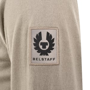 Image number 4 for Belstaff Kilmington Quarter Zip Jumper Beige
