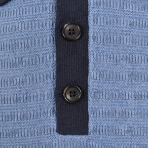 Image number 4 for Paul Smith Knit Polo T Shirt Blue
