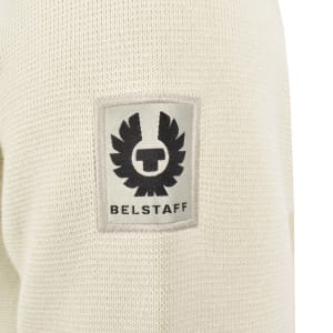 Image number 4 for Belstaff Full Zip Knit Hoodie Silver Birch