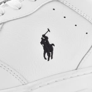 Image number 4 for Ralph Lauren Masters Court Trainers White