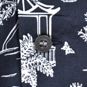Image number 4 for Lyle And Scott Botanical Print Resort Shirt Navy