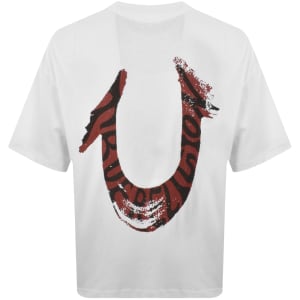Image number 5 for True Religion Painted T Shirt White