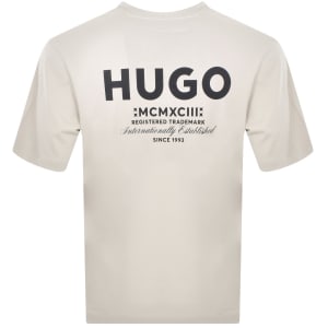 Image number 5 for HUGO Blue Nalono T Shirt Cream