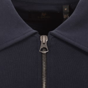 Image number 4 for Belstaff Curator Collared Sweatshirt Navy