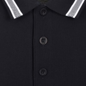 Image number 4 for BOSS Plisy Long Sleeve Polo Dark Blue