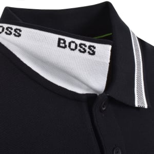 Image number 5 for BOSS Plisy Long Sleeve Polo Dark Blue