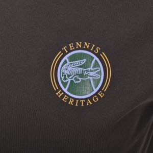 Image number 4 for Lacoste Crew Neck T Shirt Brown