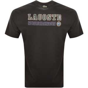 Image number 5 for Lacoste Crew Neck T Shirt Brown