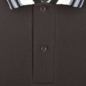 Image number 5 for Lacoste Contrast Collar Polo T Shirt Brown