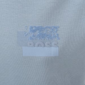 Image number 4 for BOSS Graphic Logo T Shirt Pastel Blue