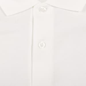 Image number 4 for Fred Perry Mesh Taped Polo Shirt White