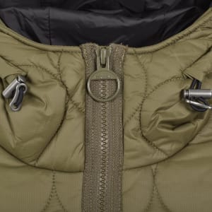 Image number 5 for Barbour Hooded Spey Quilt Jacket Green
